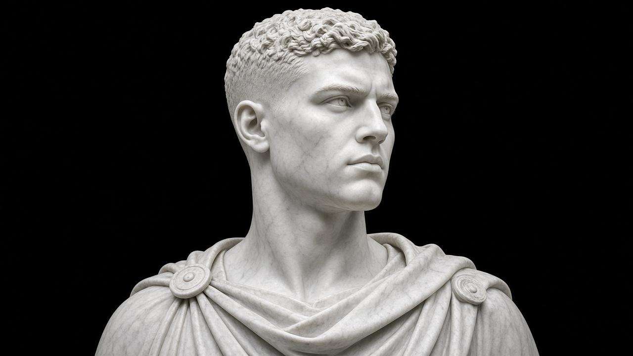 Trey Diesel — white marble bust